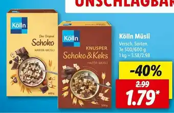 Lidl Kölln müsli Angebot