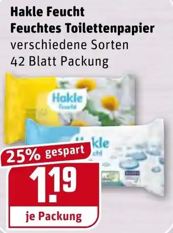 REWE Hakle Feucht Feuchtes Toilettenpapier Angebot