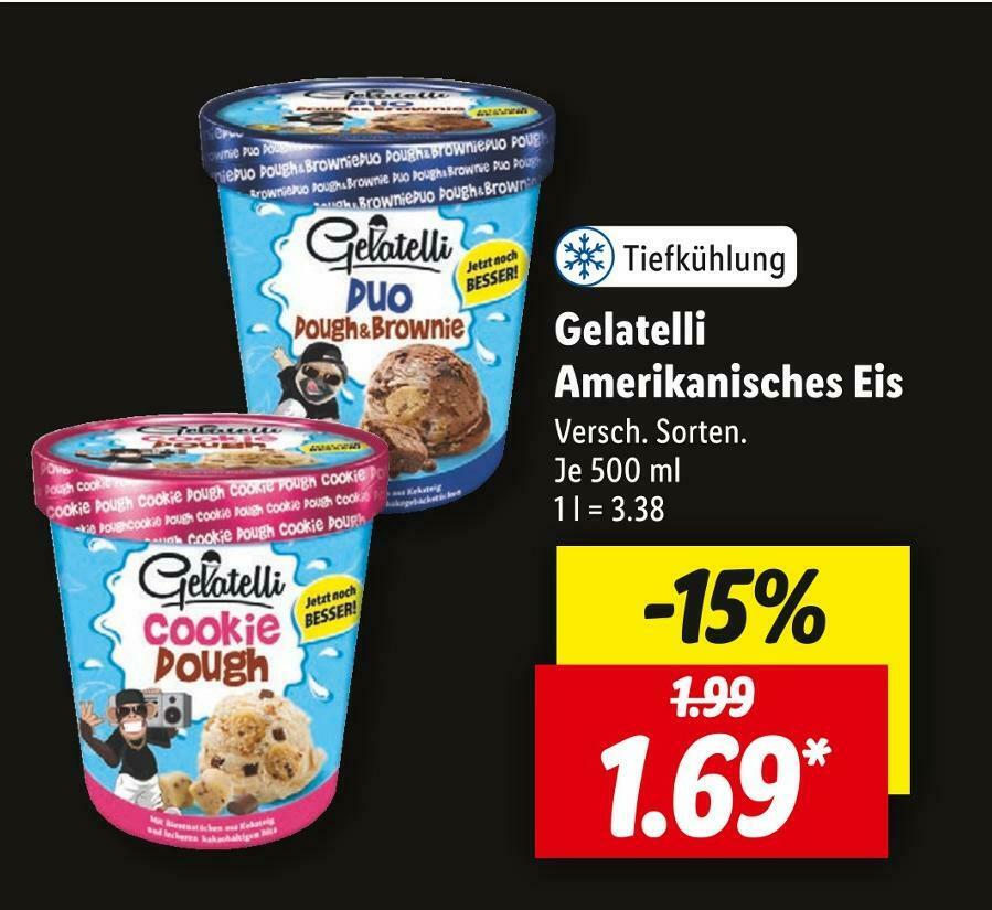 Gelatelli amerikanisches eis Angebot bei Lidl