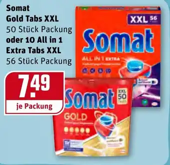 REWE Somat Gold Tabs XXL oder 10 All in 1 Extra Tabs XXL Angebot