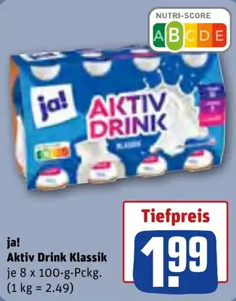 REWE ja! Aktiv Drink Klassik 8 x 100-g-Pckg. Angebot