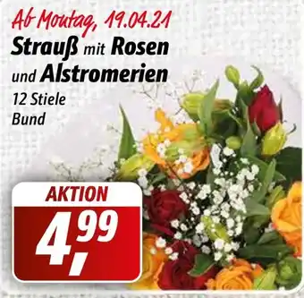 Simmel Strauß mit Rosen und Alstromerien Angebot