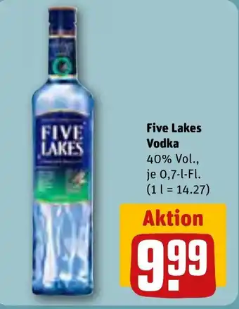 REWE Five Lakes Vodka 0,7 l Fl. Angebot