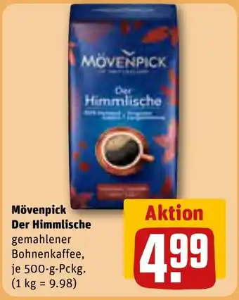 REWE Mövenpick Der Himmlische gemahlener Bohnenkaffee, 500-g-Pckg. Angebot