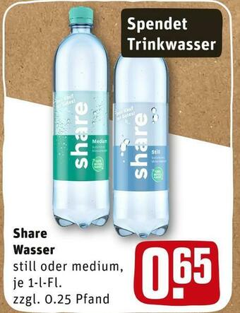REWE Share wasser Angebot