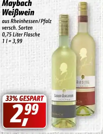 Simmel Maybach Weißwein 0,75L Angebot