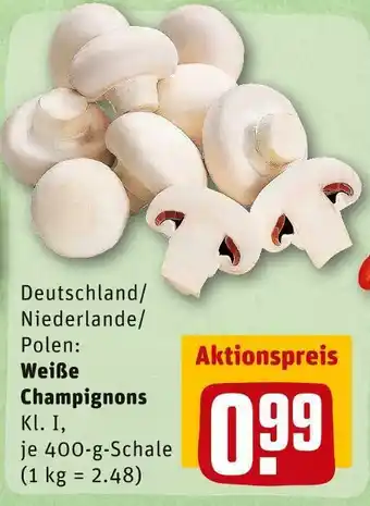 REWE Weiße champignons Angebot