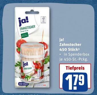 REWE Ja! zahnstocher Angebot