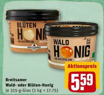 REWE Breitsamer wald- oder blüten-honig Angebot