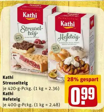 REWE Kathi streuselteig odr hefeteig Angebot