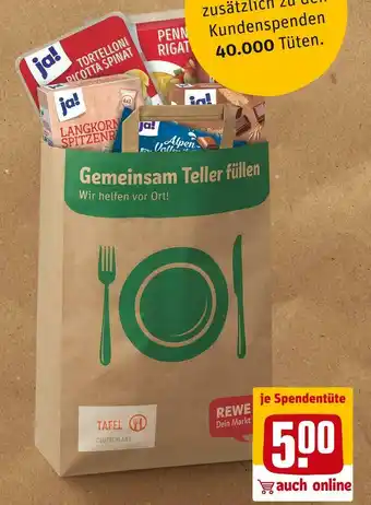 REWE Rewe spendentüte Angebot