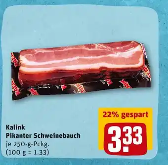 REWE Kalink pikanter schweinebauch Angebot