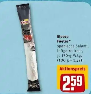 REWE Elpozo fuetec spanische salami Angebot