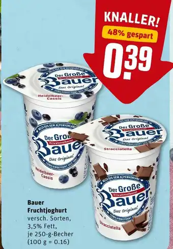 REWE Bauer fruchtjoghurt Angebot