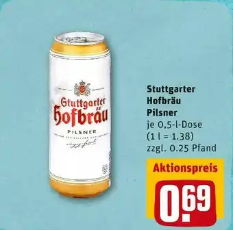 REWE Stuttgarter hofbräu pilsner Angebot