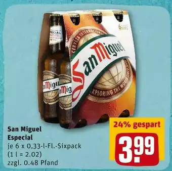 REWE San miguel especial Angebot