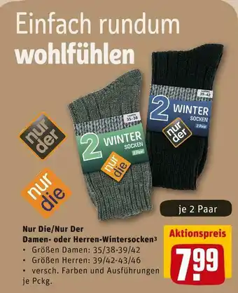 REWE Nur die/nur der damen- oder herren-wintersocken Angebot