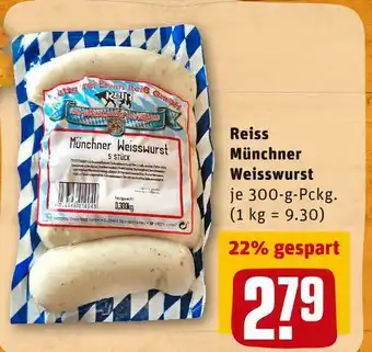 REWE Reiss münchner weisswurst Angebot