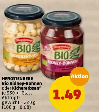 PENNY Hengstenberg bio kidney-bohnen oder kichererbsen Angebot