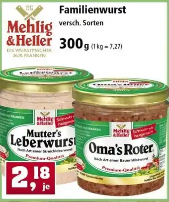 Thomas Philipps Mehlig & Heller Familienwurst 300g Angebot