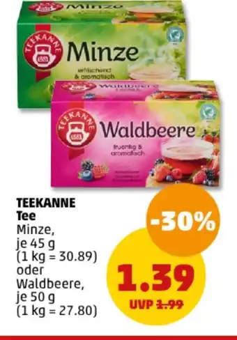 PENNY TEEKANNE Tee Minze, 45 g oder Waldbeere, 50 g Angebot