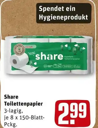 REWE Share toilettenpapier Angebot