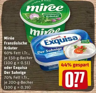 REWE Mirée oder exquisa frischkäse französische kräuter oder der sahnige Angebot