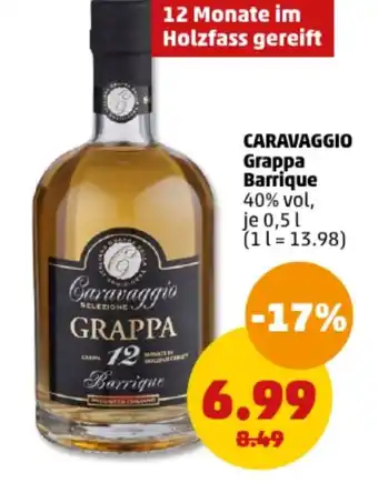 PENNY CARAVAGGIO Grappa Barrique 0,5l Angebot