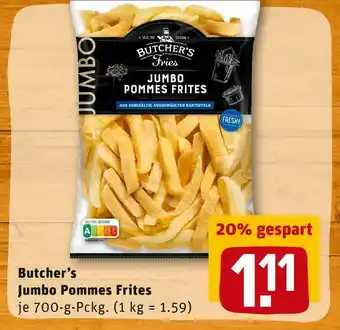 REWE Butcher’s jumbo pommes frites Angebot
