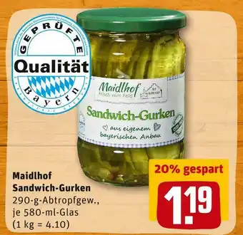 REWE Maidlhof sandwich-gurken Angebot