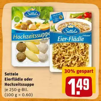 REWE Settele eierflädle oder hochzeitssuppe Angebot