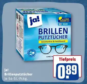 REWE Ja! brillenputztücher Angebot