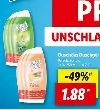 Lidl Duschdas duschgel Angebot