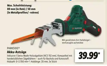 Lidl Parkside akku-astsäge Angebot