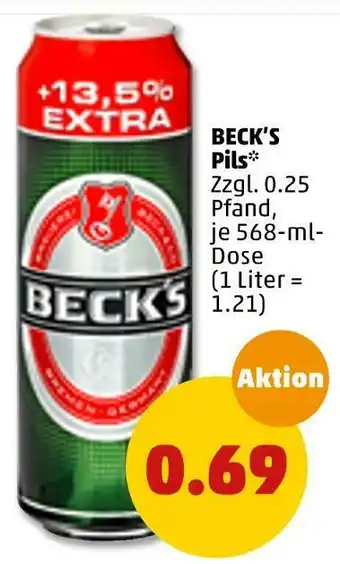 PENNY Beck’s pils Angebot