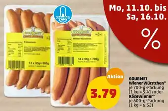 PENNY Gourmet wiener würstchen oder käsewiener Angebot