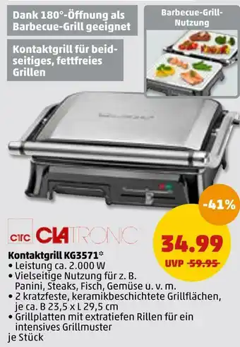 PENNY Clatronic kontaktgrill kg3571 Angebot