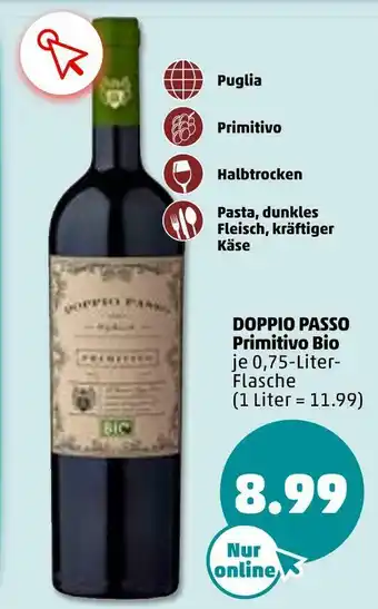 PENNY Doppio passo primitivo bio rotwein Angebot