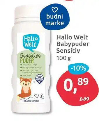 Budni Hallo welt babypuder sensitiv Angebot