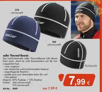 Sport Saller Saller Thermal-beanie Angebot