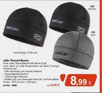 Sport Saller Saller Thermal-beanie Angebot