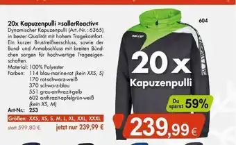 Sport Saller 20x Kapuzenpulli Saller Reactiv Angebot