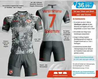 Sport Saller Set Aus Trikot Und Short Inkl. Aller Drucke Angebot