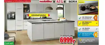 Möbelfundgrube Nobilia + Aeg + Bora Eckküche Mod. Fashion Angebot