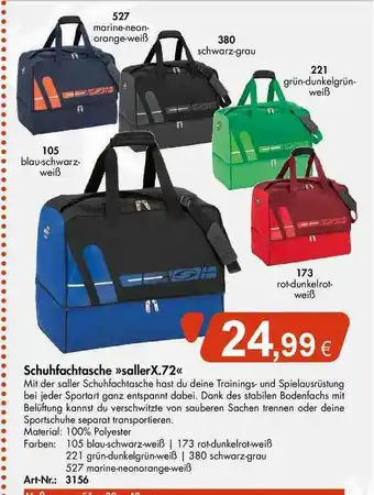 Sport Saller Schuhfachtasche Saller X.72 Angebot