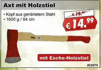 Stabilo Fachmarkt Axt Mit Holzstiel Angebot