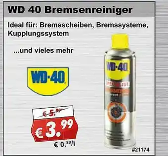 Stabilo Fachmarkt Wd 40 Bremsenreiniger Angebot