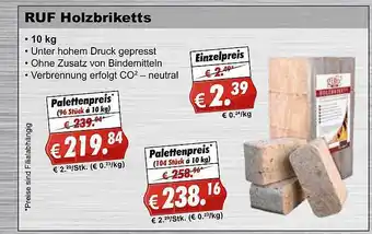 Stabilo Fachmarkt Ruf Holzbriketts Angebot