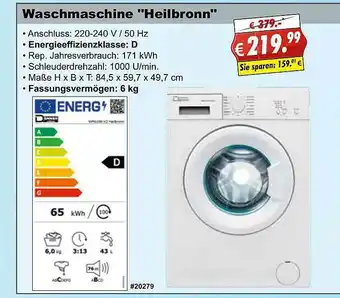 Stabilo Fachmarkt Waschmaschine „heilbronn” Angebot