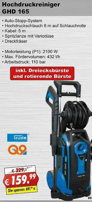 Stabilo Fachmarkt Hochdruckreiniger Ghd165 Güde Angebot